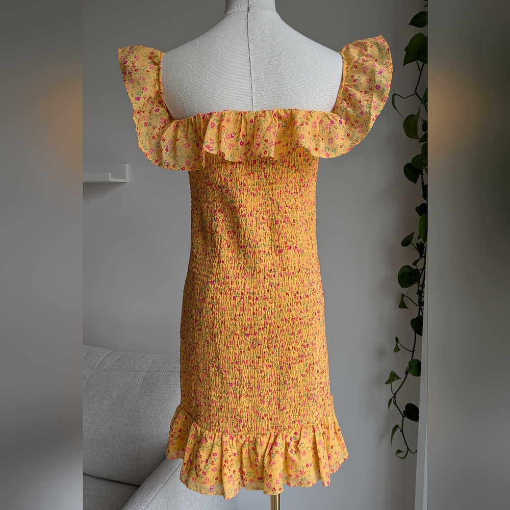 Lovers & Friends Cendall Dress Golden Rod Ditsy - Picture 4 of 10